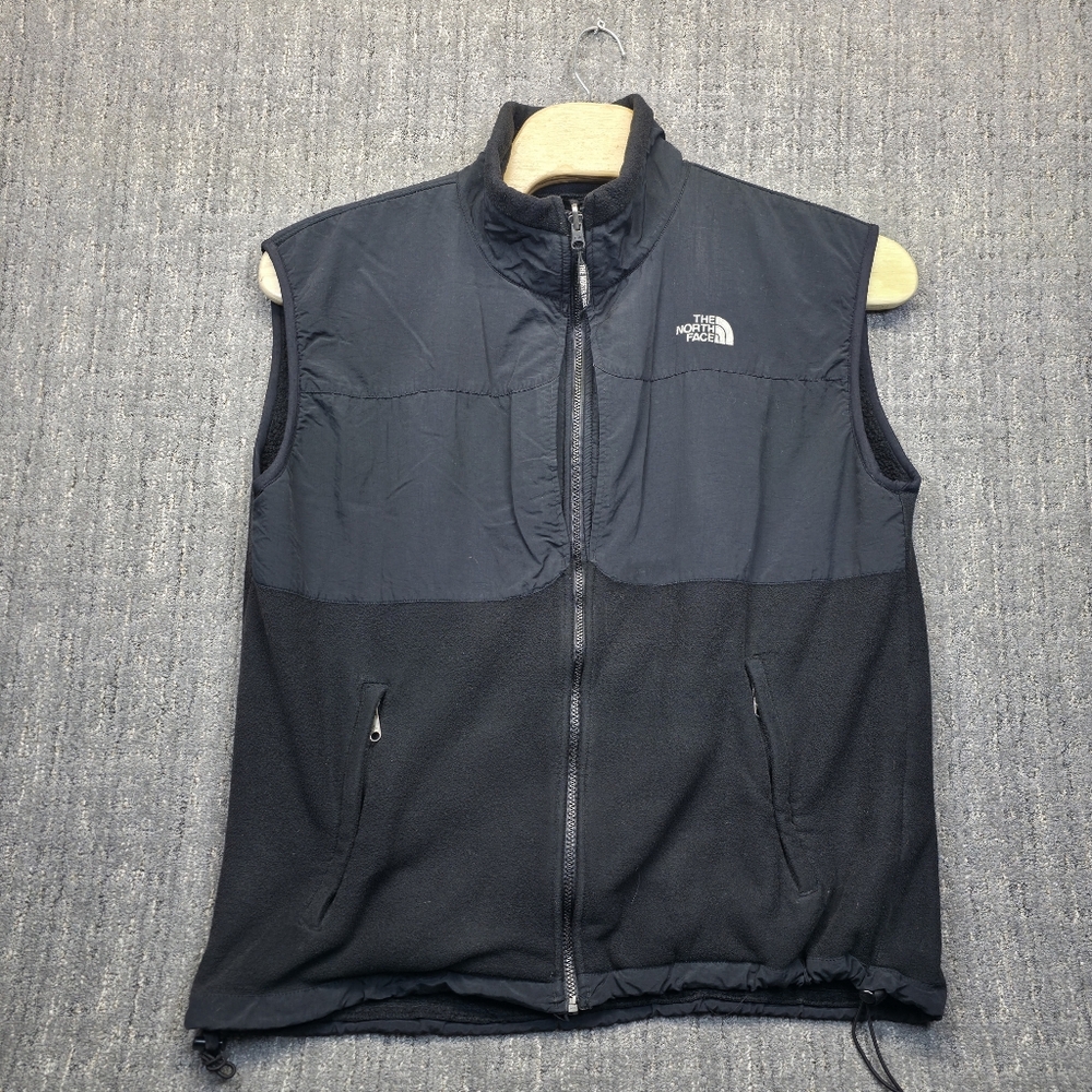 The North Face Denali Fleece Vest Men's XL Black Sherpa Lined Full Zip Flawed‎